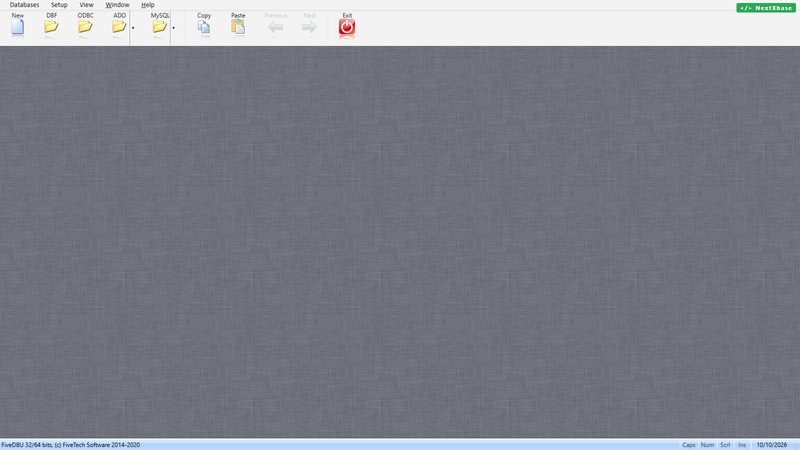 FiveDBU running in the browser